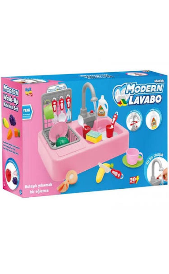 Kayyum Modern Mutfak Lavabo Seti Mavi 25 Parça 7021
