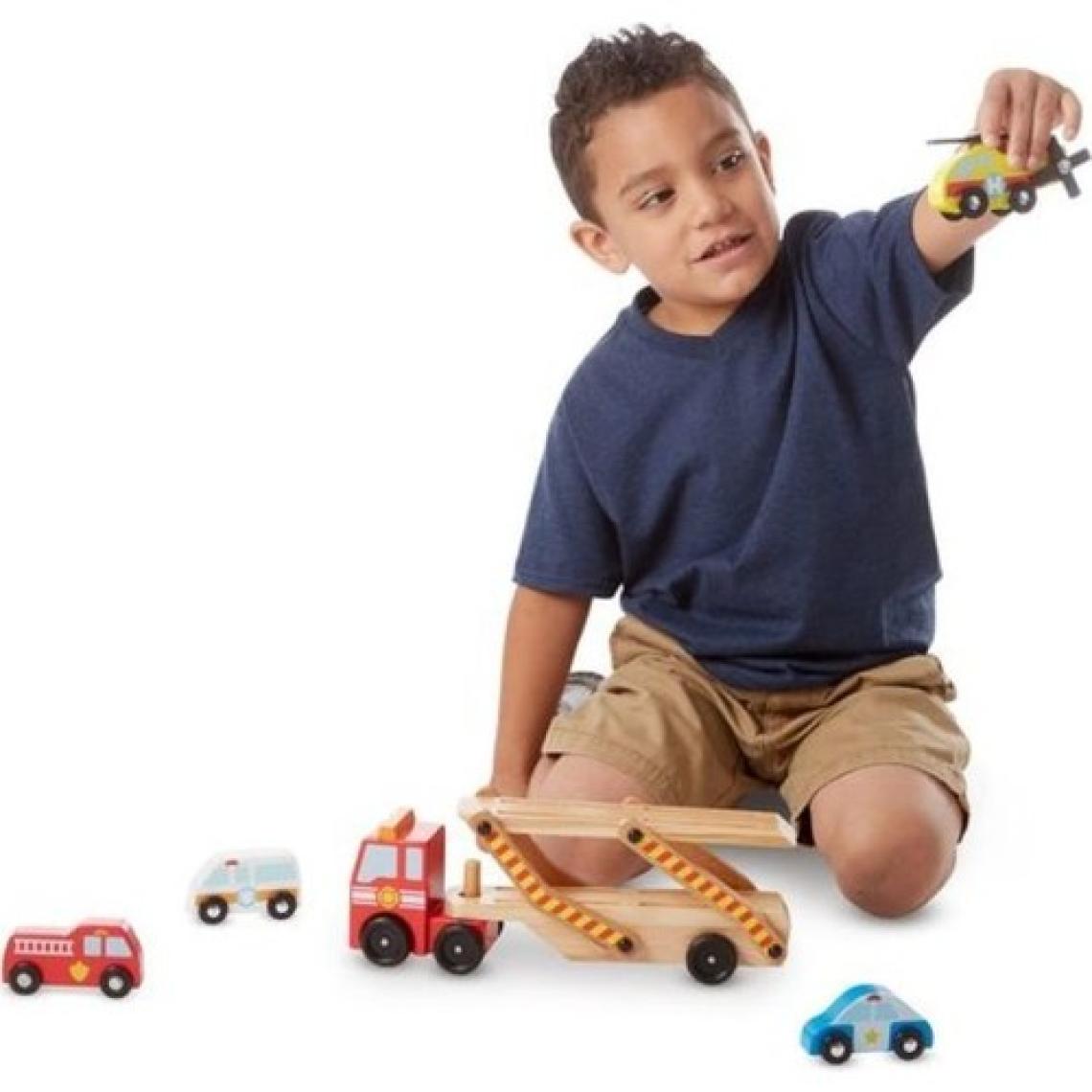 Melissa&Doug Melissa And Doug Ahşap Acil Yardım Araçları Taşıyıcı Tır