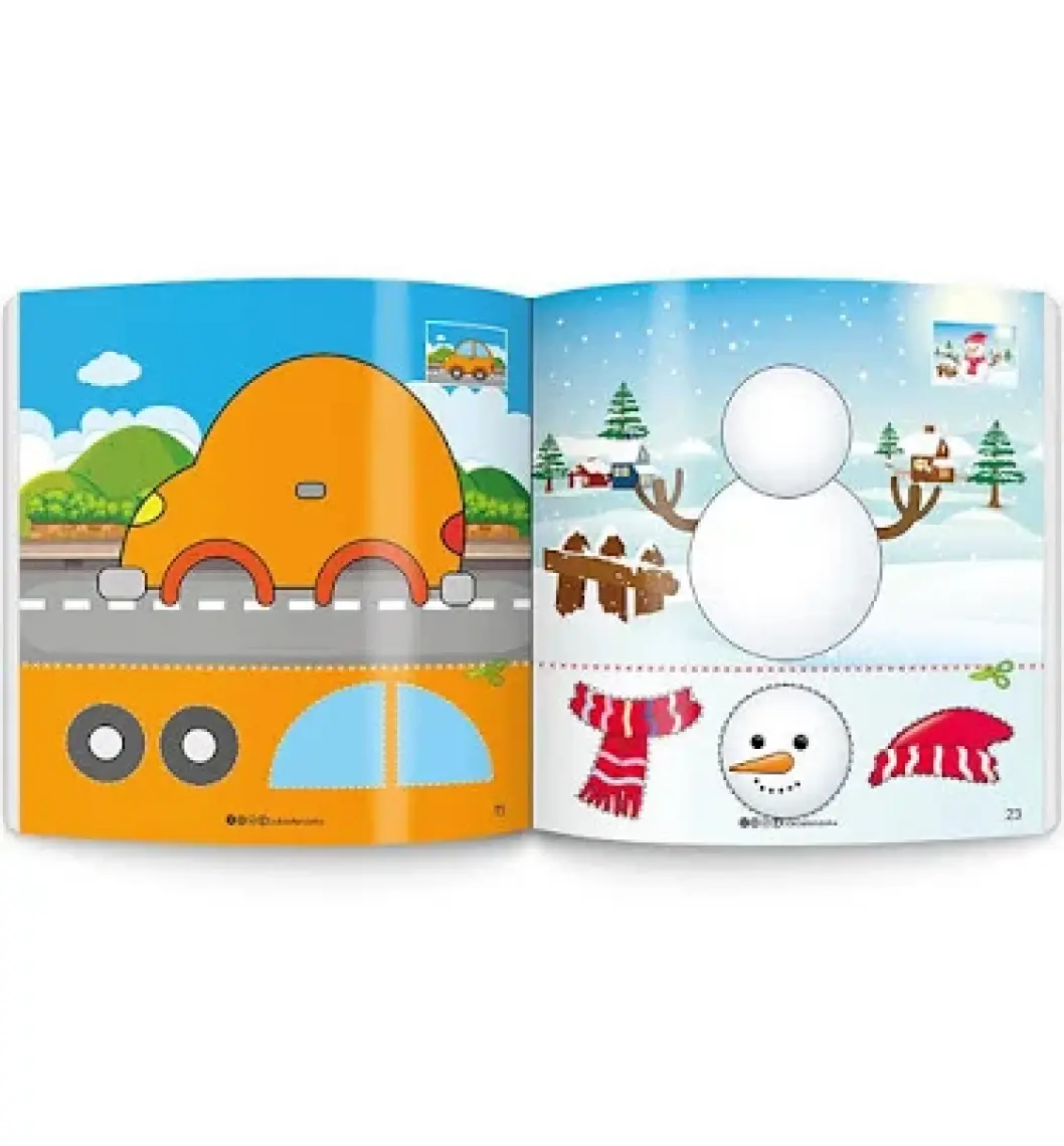 Kes Yapıştır Makaslı Set (GÜVENLİ MAKAS HEDİYELİ)