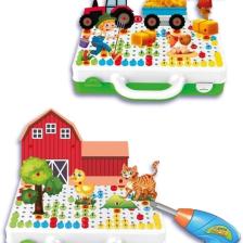 Birlik Oyuncak Çiftlik Matkap Seti - Creative Puzzle