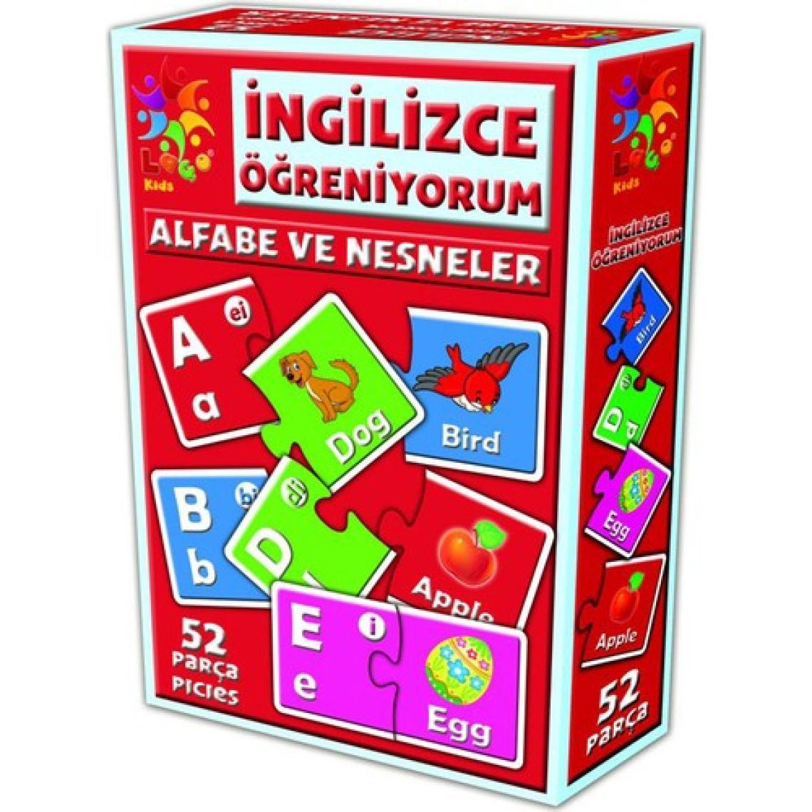 İngilizce Öğreniyorum Alfabe Ve Nesneler Okul Öncesi Eğitici Set 52 Parça