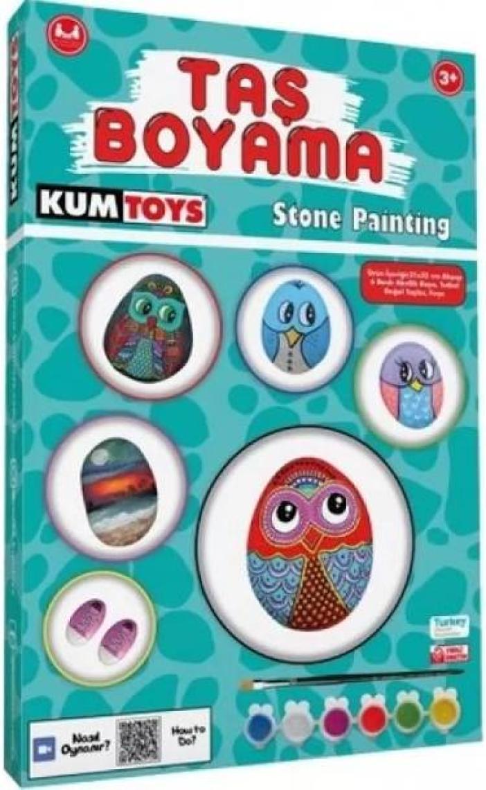 Kumtoys Taş Boyama Seti (Yeni Versiyon)