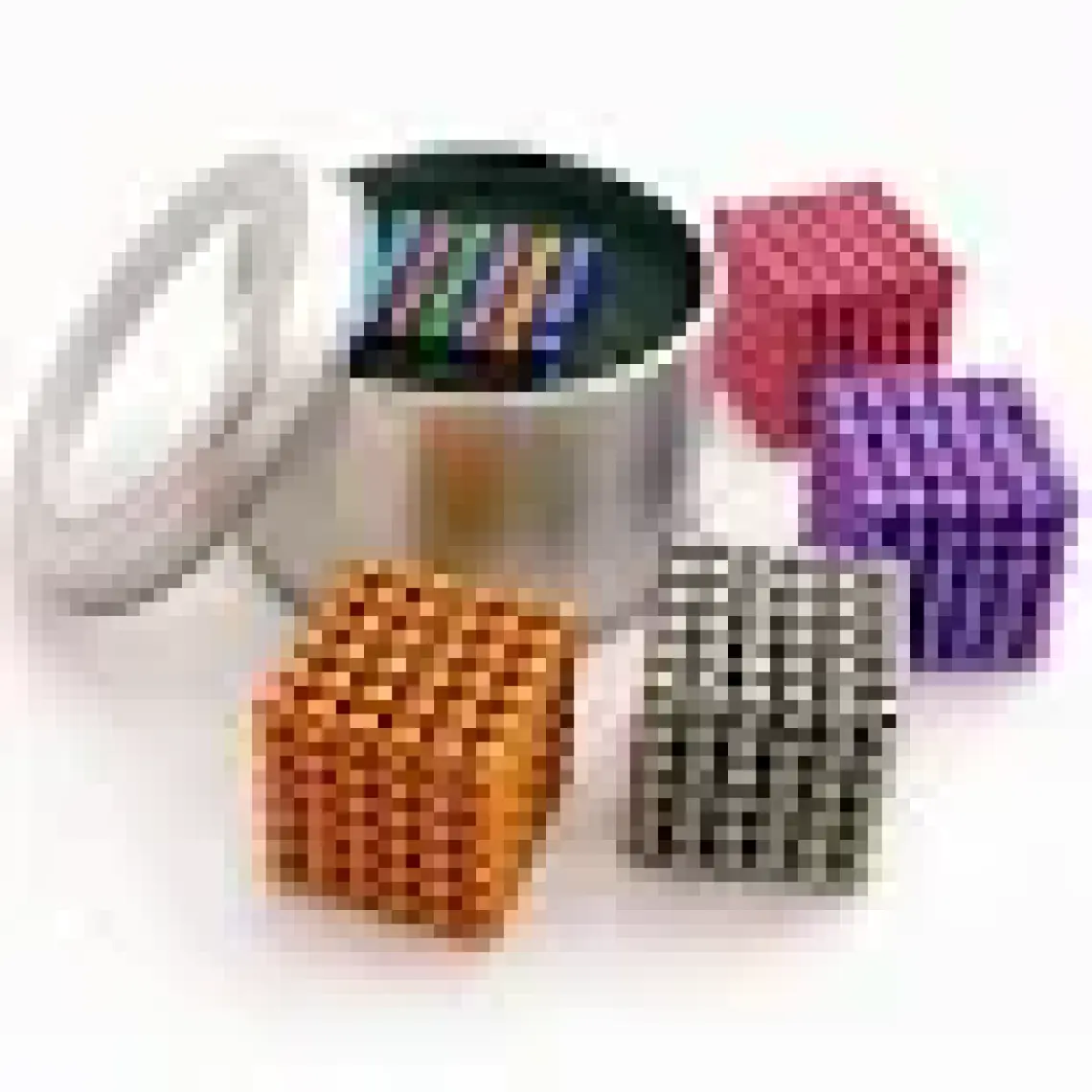 No Name Renkli Manyetik Mıknatıs Toplar 5mm 216 Adet Neocube Neo Cube Küp