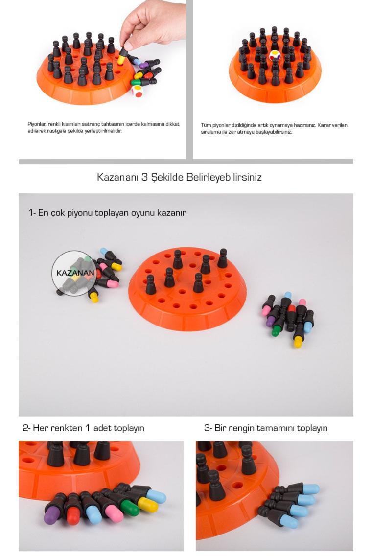 Thinkmaster Memory Chess - Zeka Oyunu, Renklerle Hafıza Ve Zihin Geliştirme Satrancı