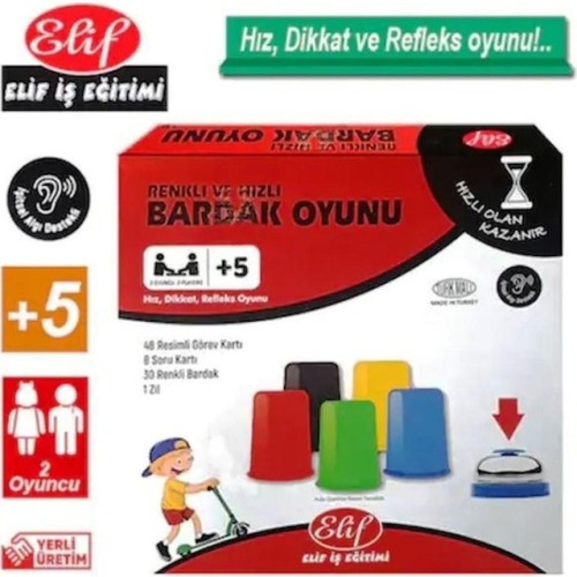 Elif İş Eğitimi Renkli Hızlı Bardak Oyunu