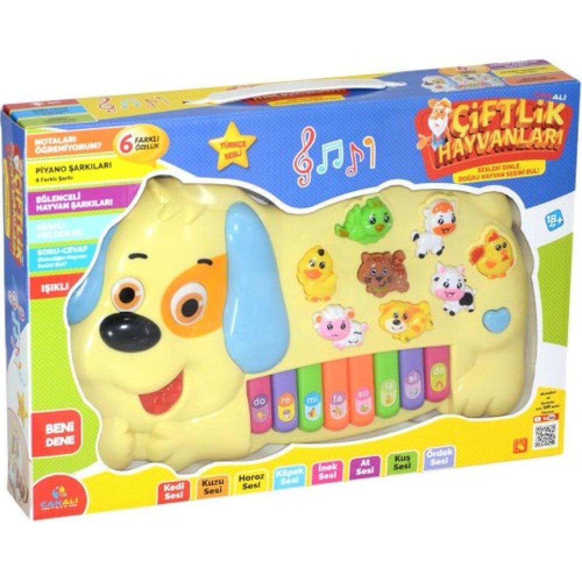 Can Ali Toys CNL-2222-2223 Türkçe Piano Çiftlik Hayvanları