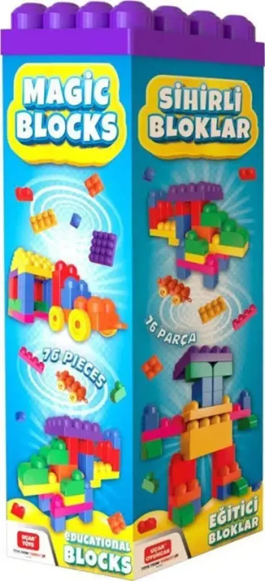 Uçar Oyuncak Magic Blocks 76 Parça Büyük Bloklu Oyun Seti