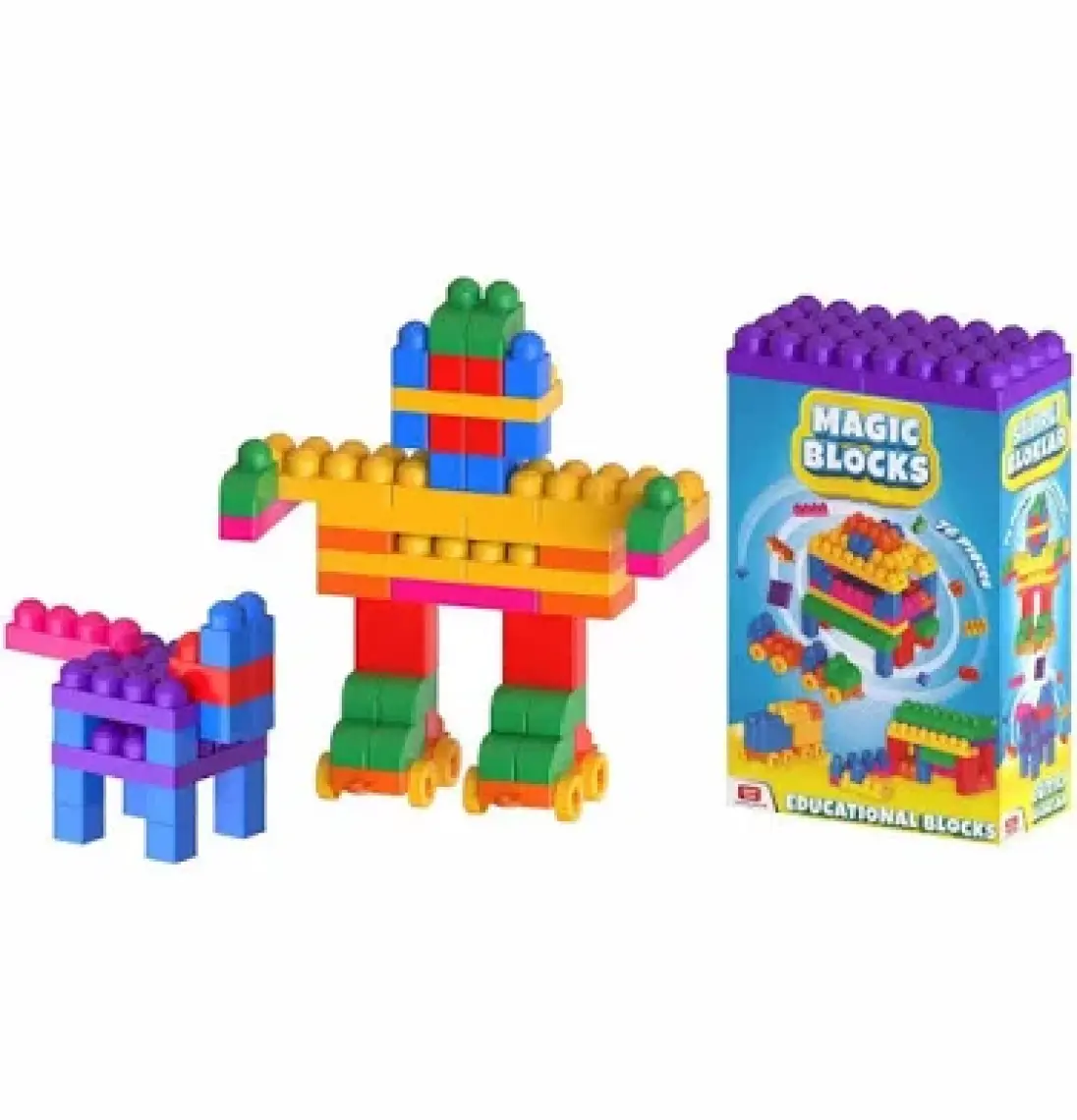 Uçar Oyuncak Magic Blocks 76 Parça Büyük Bloklu Oyun Seti