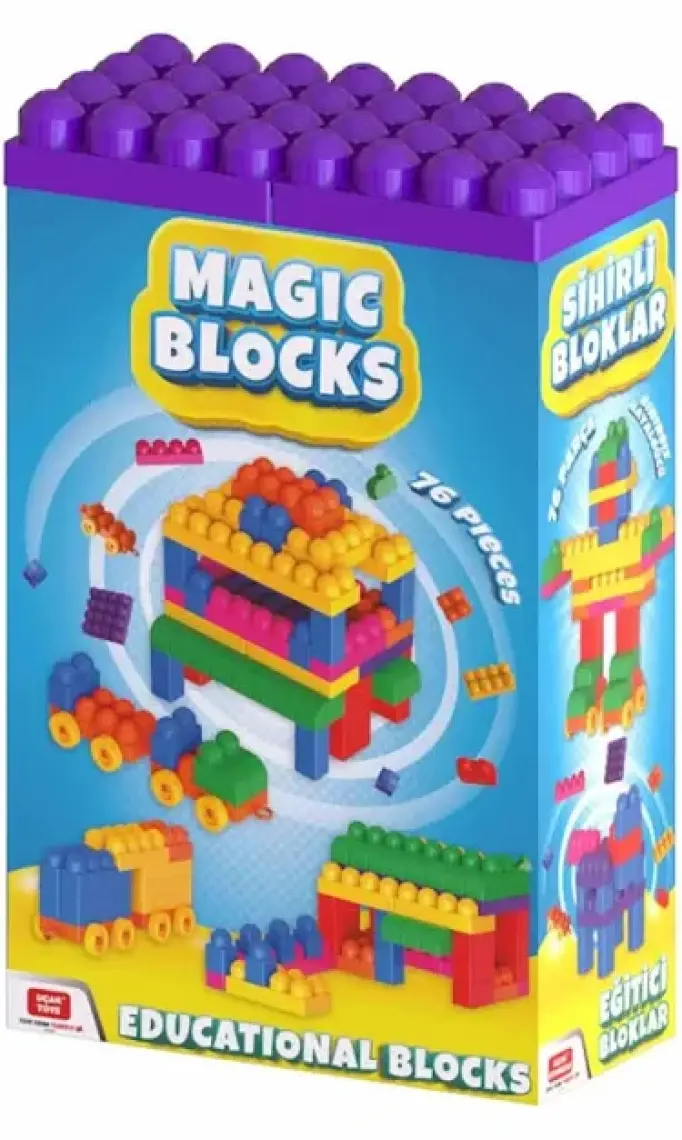 Uçar Oyuncak Magic Blocks 76 Parça Büyük Bloklu Oyun Seti