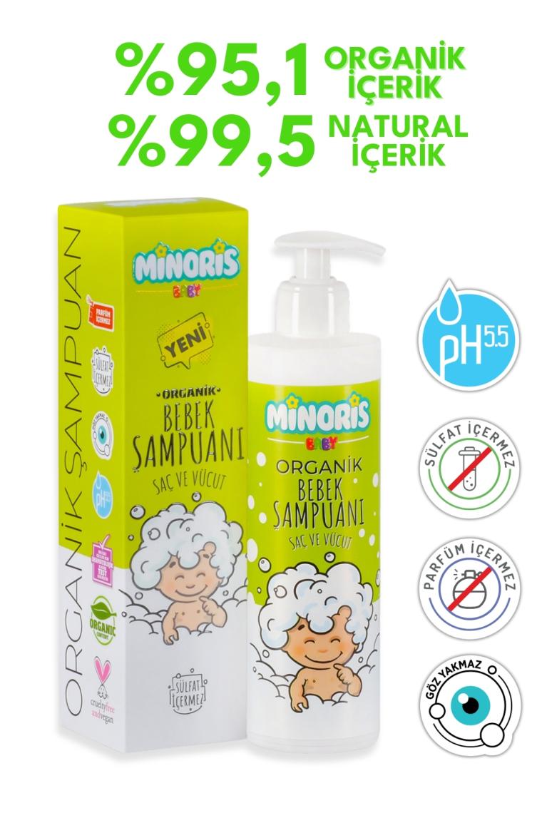 Minoris Kids Organik Saç ve Vücut Şampuanı 400ML