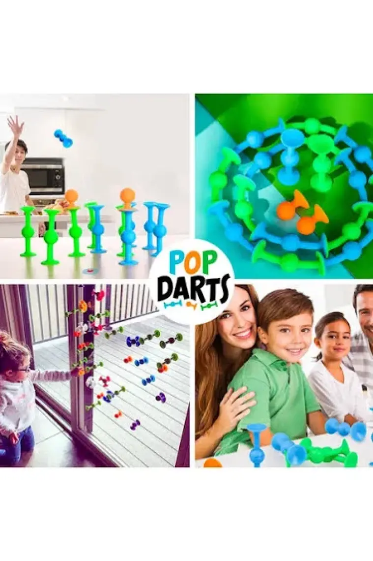 Think Master Thinkmastter Pop Dart Vakum Molekül Pop Dart Oyunu 10+2 Parça Popit Dart Oyunu Duyusal Eğitici Oyuncak