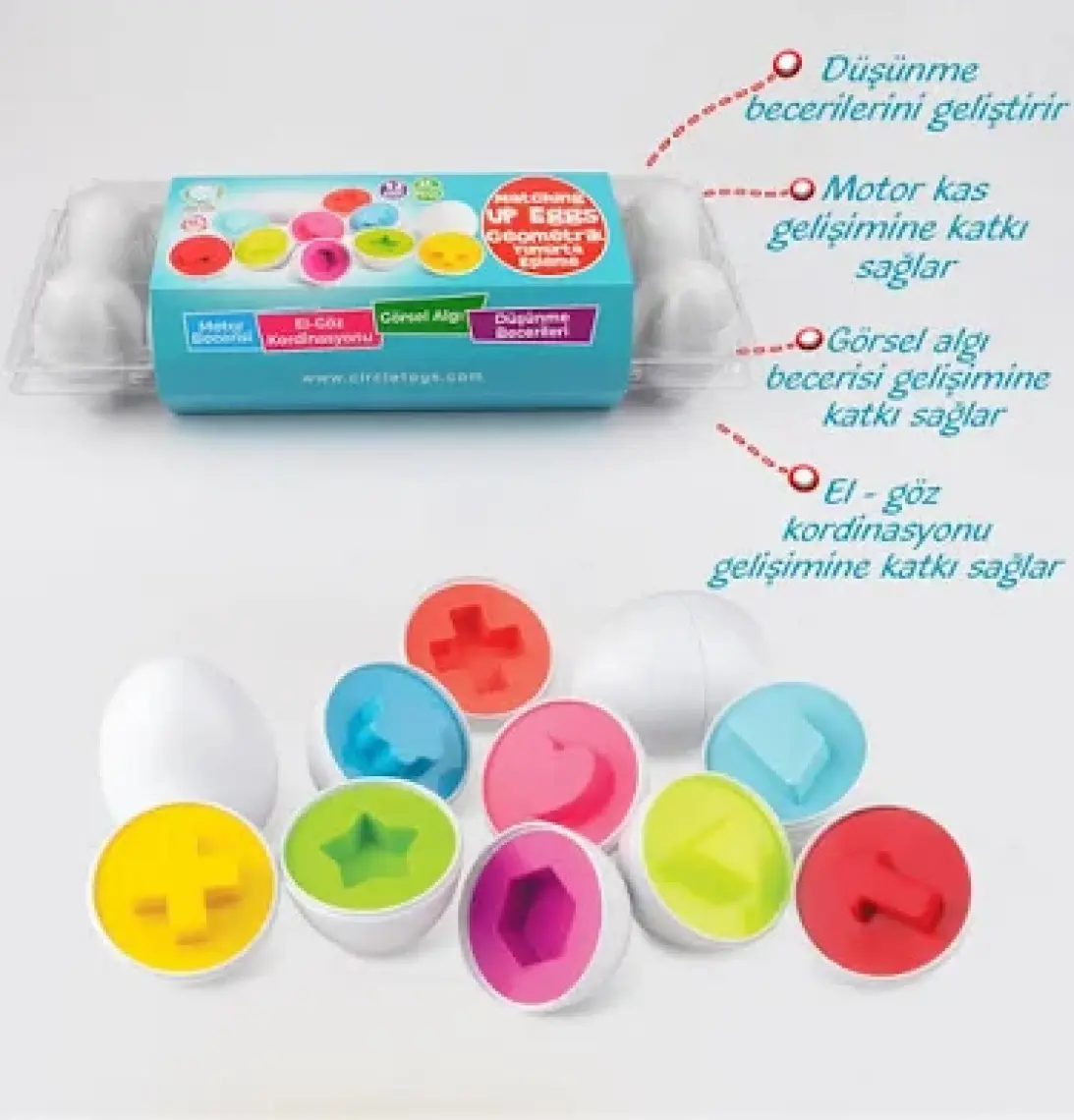 Circle Toys Geometrik Yumurta Eşleme Oyunu 12'li