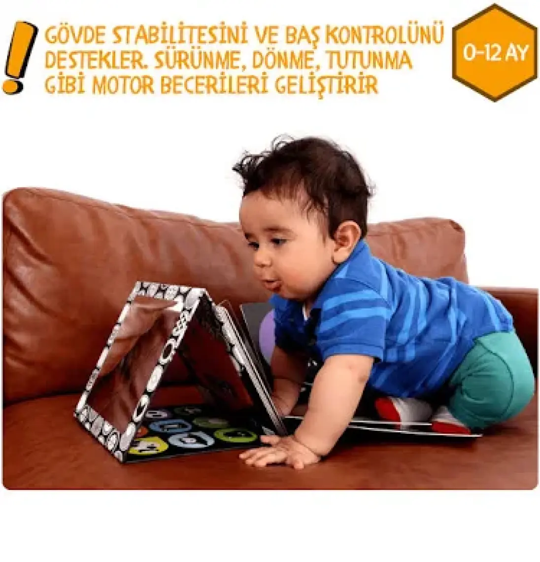Tummy Time Bebek Aynası & Bebek Zeka Kartları
