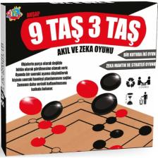 Ritoys Ahşap 9 Taş 3 Taş Zeka Oyunu