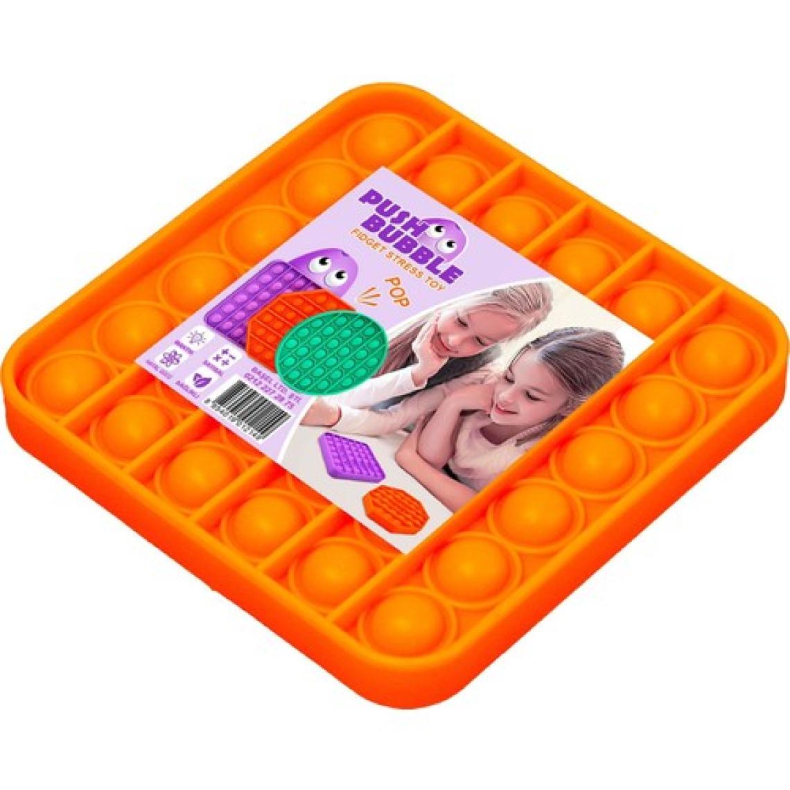 Başel Oyuncak Push Bubble Fidget Özel Pop Duyusal Oyuncak Zihinsel Stres Turuncu Renk Kare