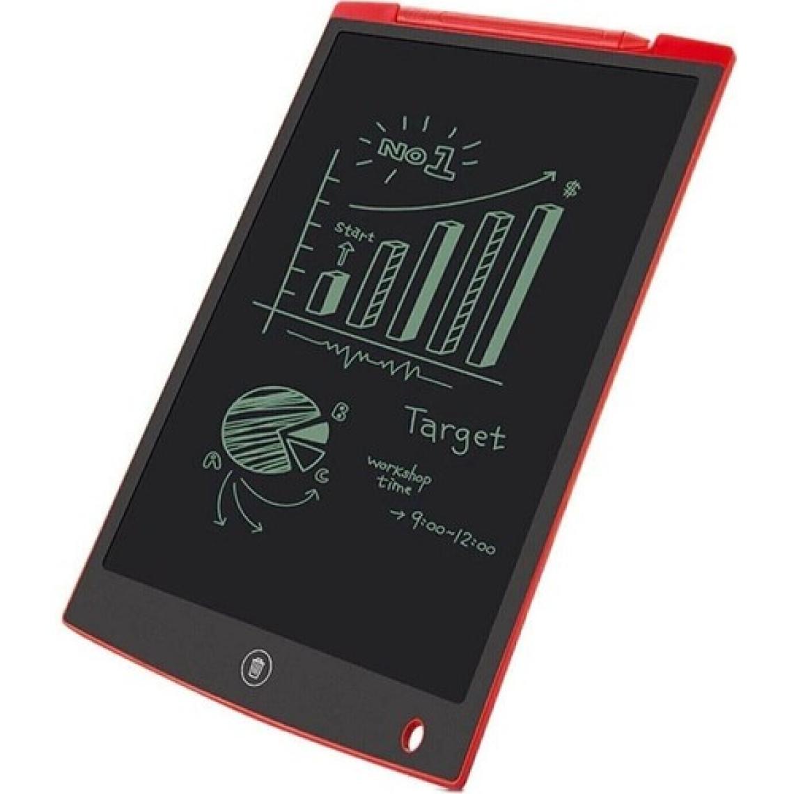 Asfal Taşınabilir LCD 8.5 Inç Dijital Kalemli Çizim Yazı Tahtası Not Yazma Eğitim Tableti - Kırmızı