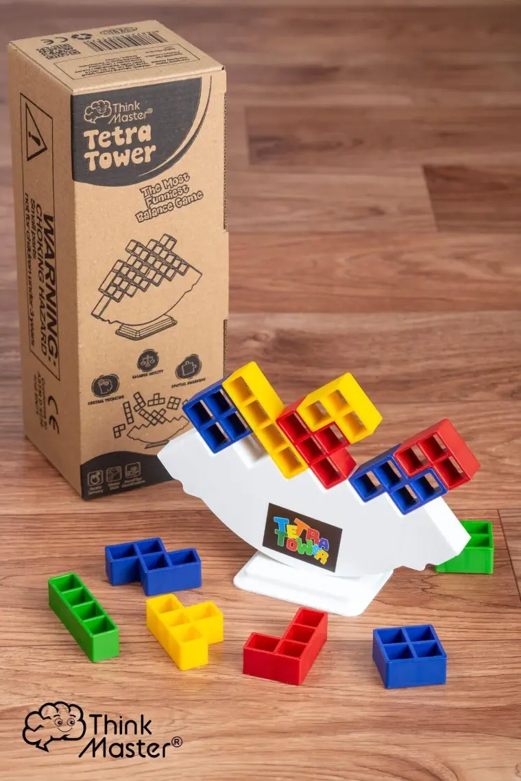 Think Master Tetra Kule Denge Oyuncağı Eğitici Kutu Oyuncak Tetris Kule Tetra Tower
