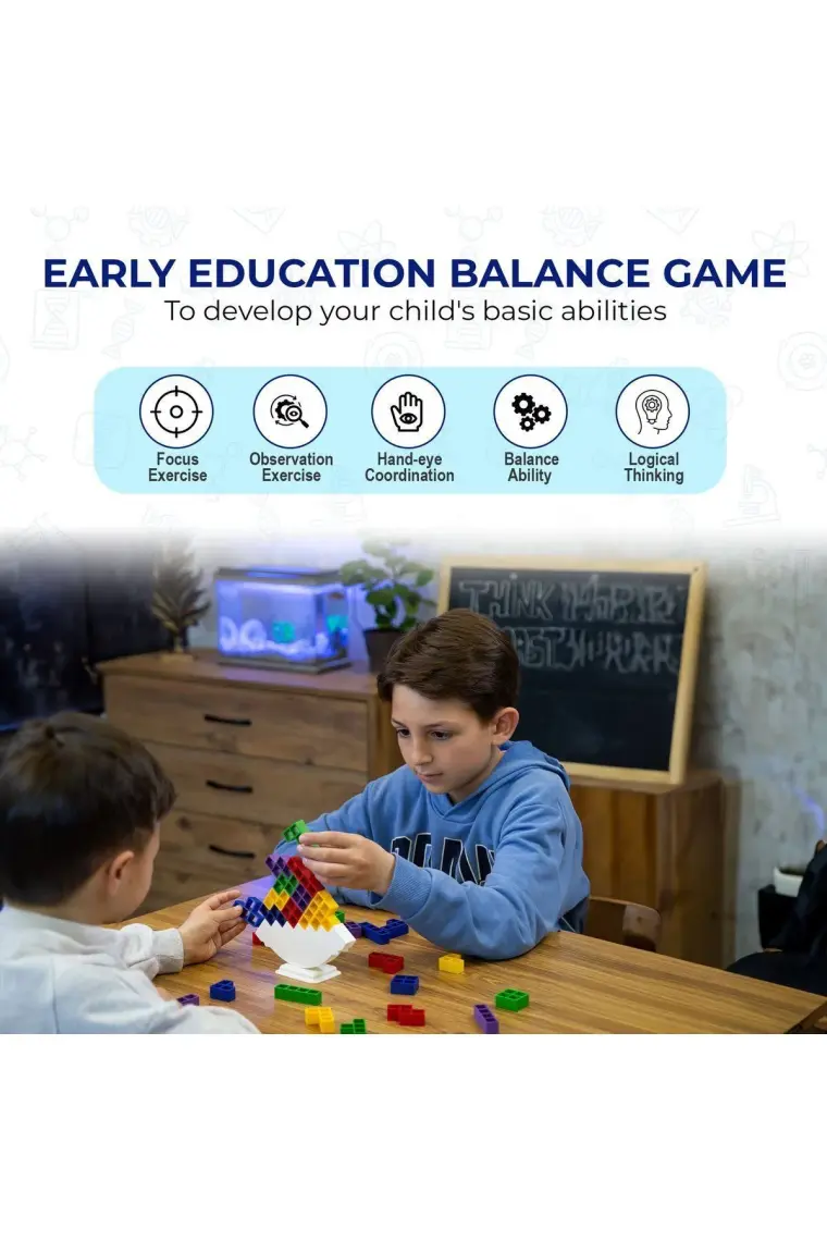 Think Master Tetra Kule Denge Oyuncağı Eğitici Kutu Oyuncak Tetris Kule Tetra Tower