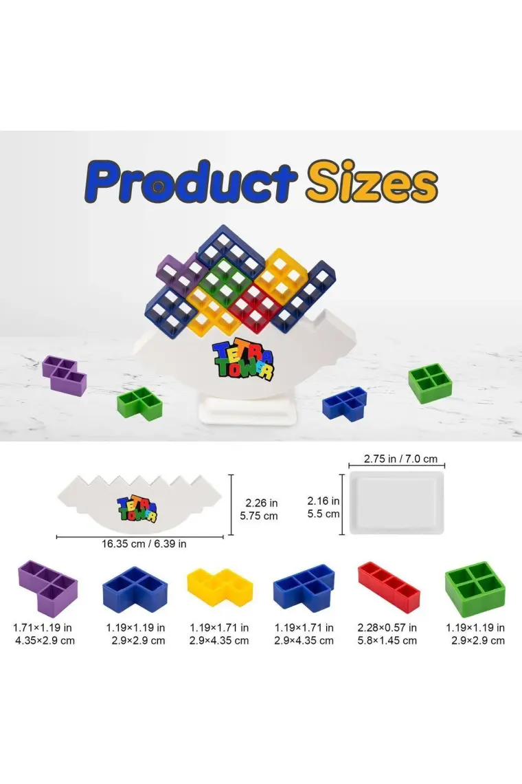 Think Master Tetra Kule Denge Oyuncağı Eğitici Kutu Oyuncak Tetris Kule Tetra Tower
