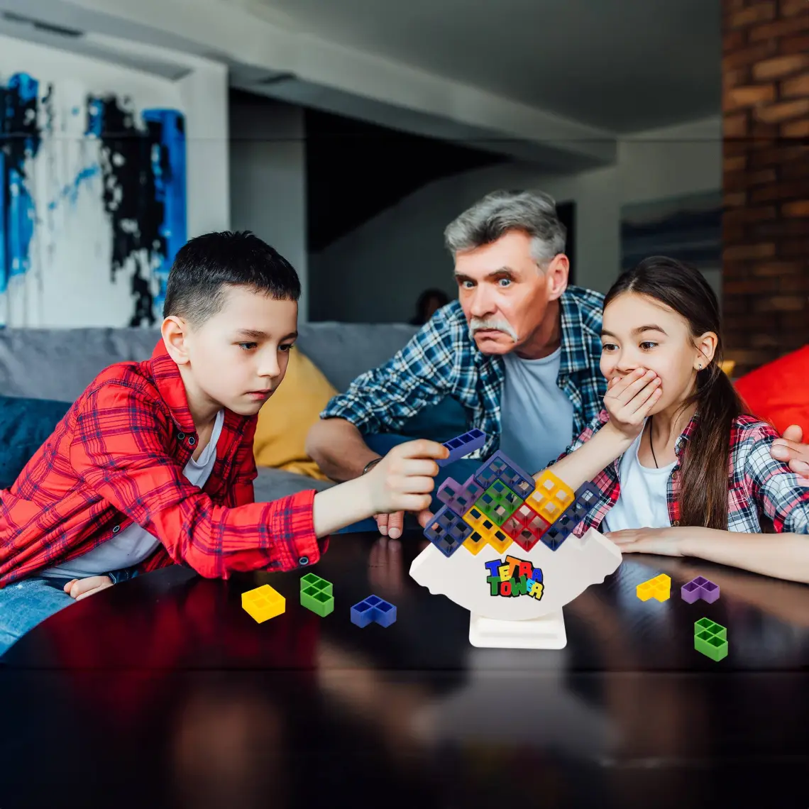 Think Master Tetra Kule Denge Oyuncağı Eğitici Kutu Oyuncak Tetris Kule Tetra Tower