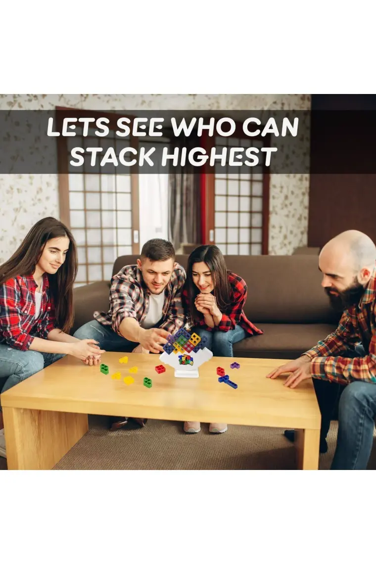 Think Master Tetra Kule Denge Oyuncağı Eğitici Kutu Oyuncak Tetris Kule Tetra Tower