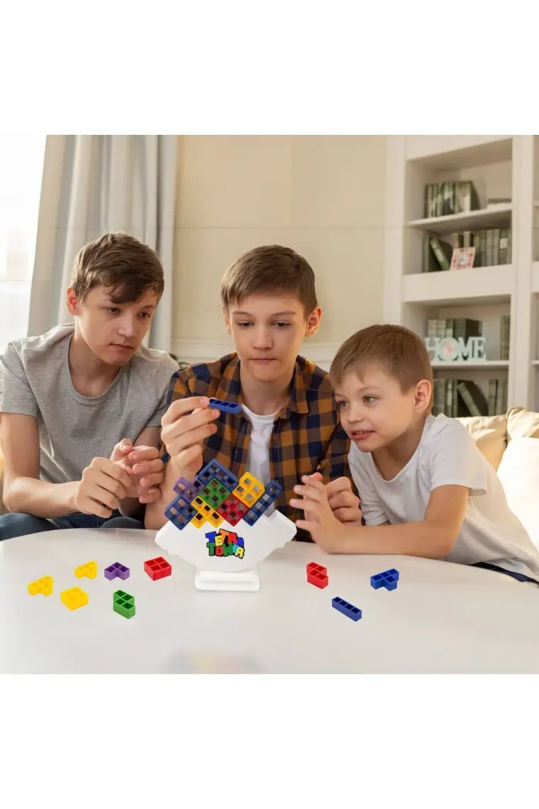 Think Master Tetra Kule Denge Oyuncağı Eğitici Kutu Oyuncak Tetris Kule Tetra Tower