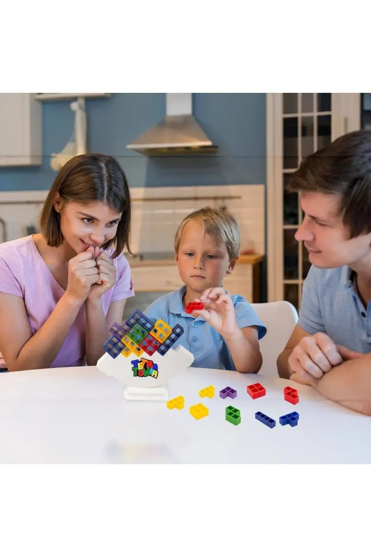 Think Master Tetra Kule Denge Oyuncağı Eğitici Kutu Oyuncak Tetris Kule Tetra Tower