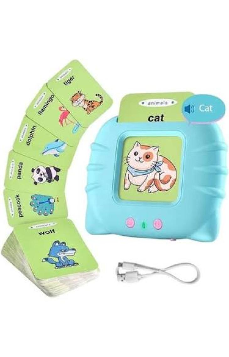 Schulzz Erken Eğitim Ingilizce Sesli Flash Kartları PVC Kart Şeffaf Koruma ile Yıpranmaz Yırtılmaz Kartlı
