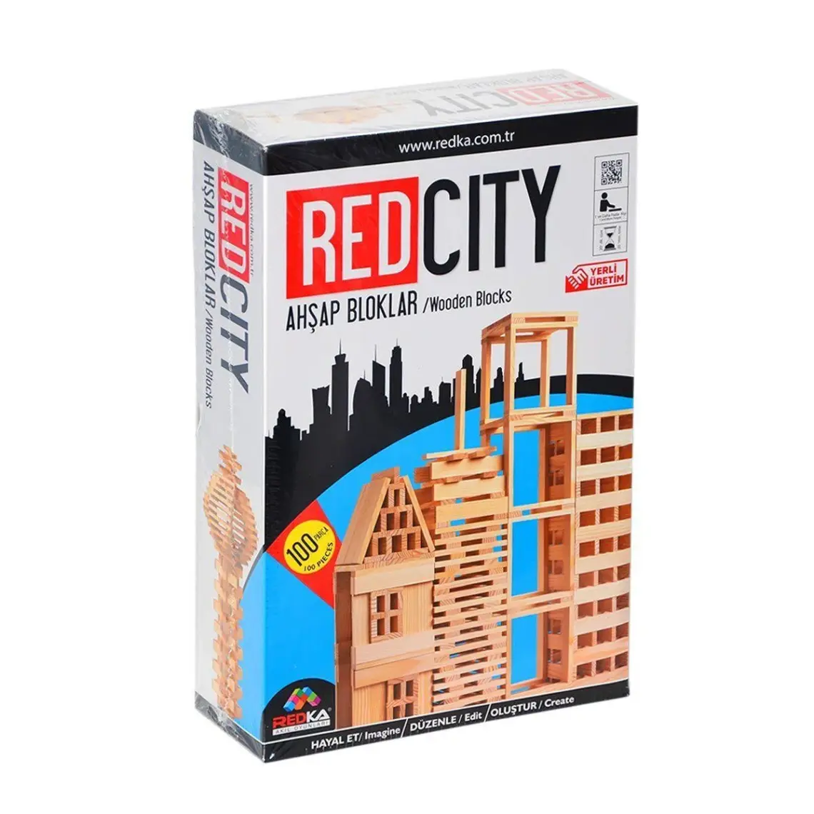 Strongart Redka /kumtoys  Redka Redcity Ahşap Yapı Blokları