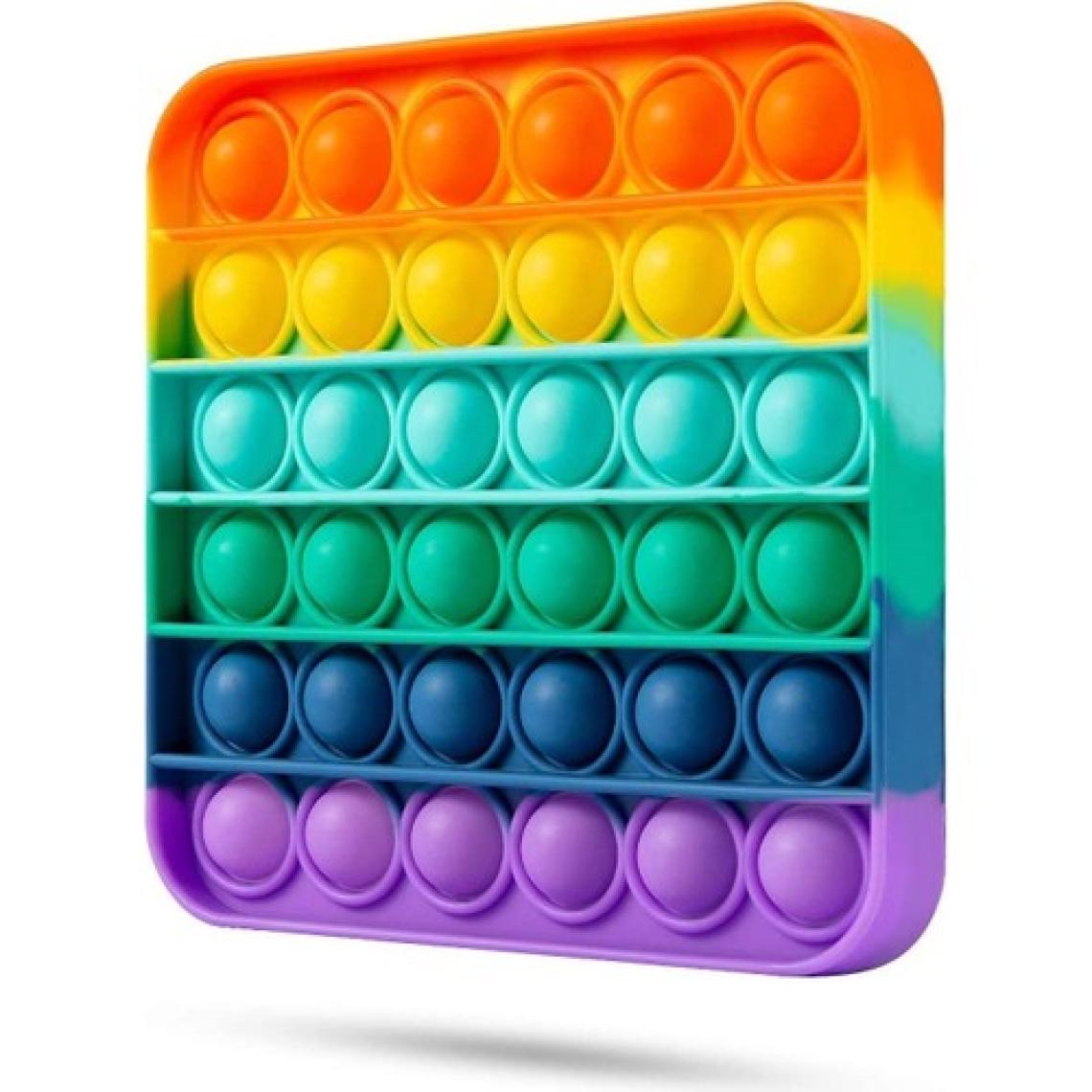 Pop It Push Bubble Fidget Özel Pop Duyusal Oyuncak Zihinsel Stres Oyunu Popit Gökkuşağı