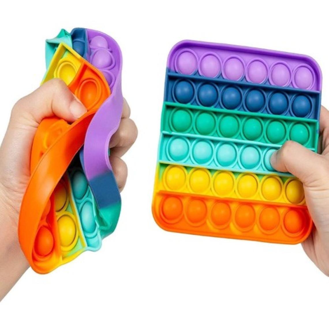 Pop It Push Bubble Fidget Özel Pop Duyusal Oyuncak Zihinsel Stres Oyunu Popit Gökkuşağı