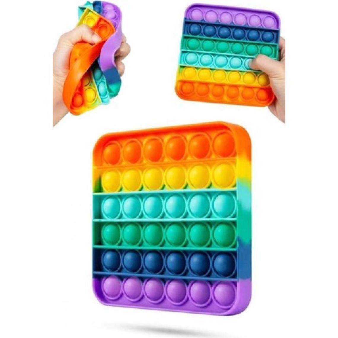 Pop It Push Bubble Fidget Özel Pop Duyusal Oyuncak Zihinsel Stres Oyunu Popit Gökkuşağı
