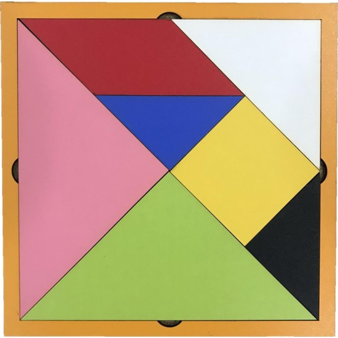Liva Renkli Ahşap Tangram Puzzle 10X10CM