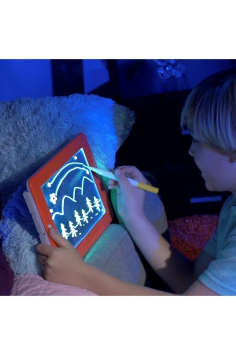 Magi Toptan Magic Pad Çocuk Eğitici Sihirli Işıklı Kalemli Öğretici Pili Pad