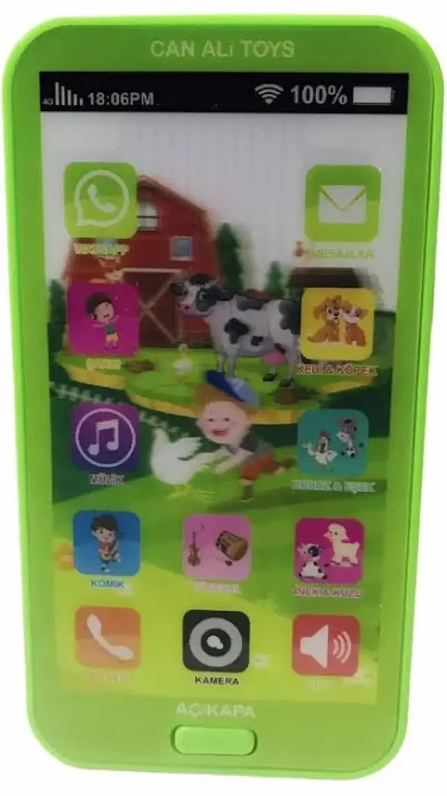 Medska Can Ali Toys Oyuncak Dokunmatik Cep Telefonu Türkçe Sesli 12 Fonksiyonlu Sarı