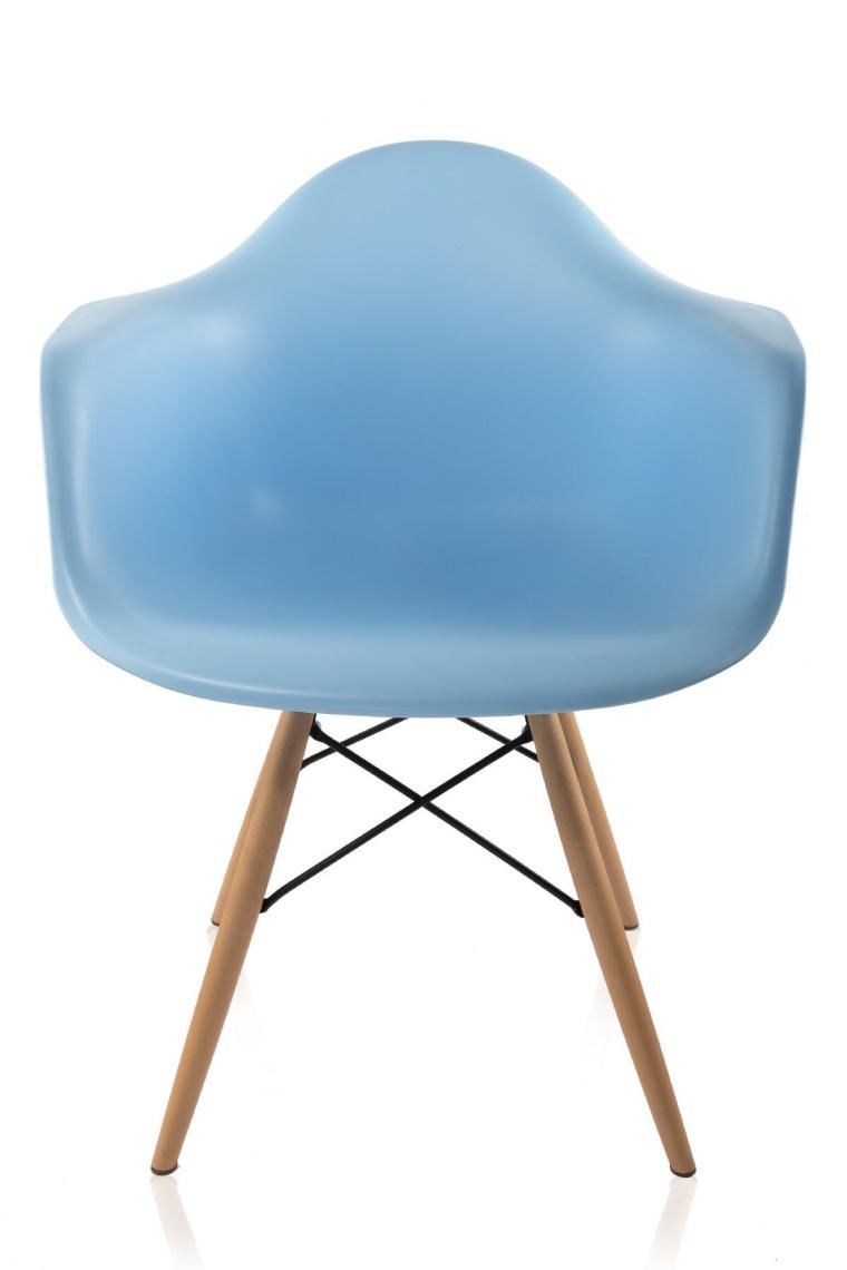 Kolçaklı Mavi Eames Sandalye - Cafe Balkon Mutfak Sandalyesi