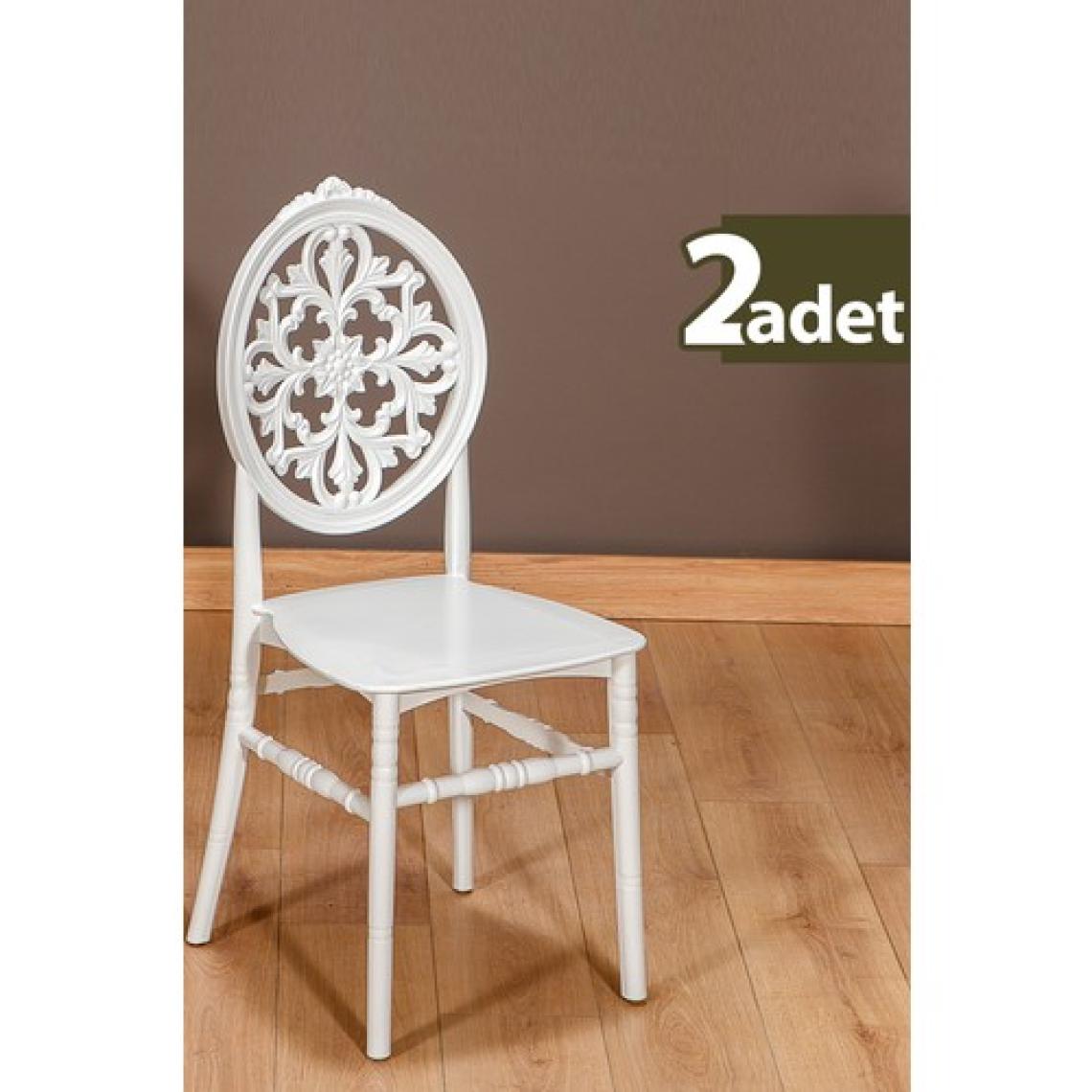 Mobetto  2 Adet Venüs Beyaz Pratik Sandalye / Balkon-Bahçe-Mutfak