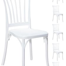 Sandalie 6 Adet Violet Beyaz Sandalye / Balkon-Bahçe-Mutfak