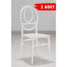 Sandalie 2 Adet Phoenix Mutfak Sandalye -Beyaz