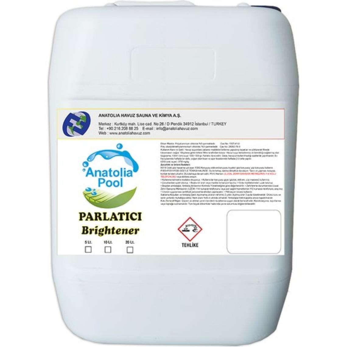 Anatolia Pool Havuz Suyu Parlatıcı / Berraklaştırıcı 20 Lt. (Brightener)