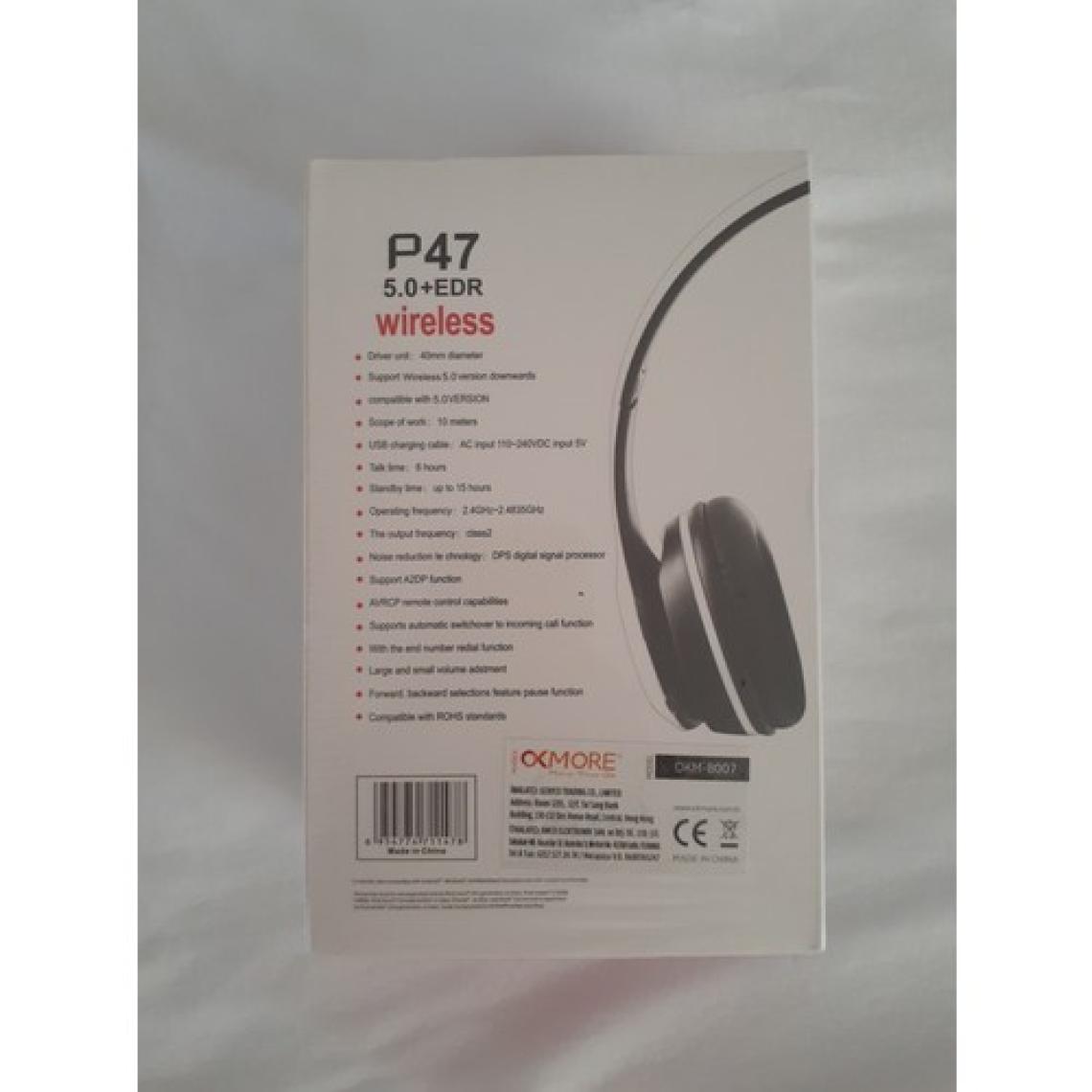 P47 5.0+Edr Wireless Headphones