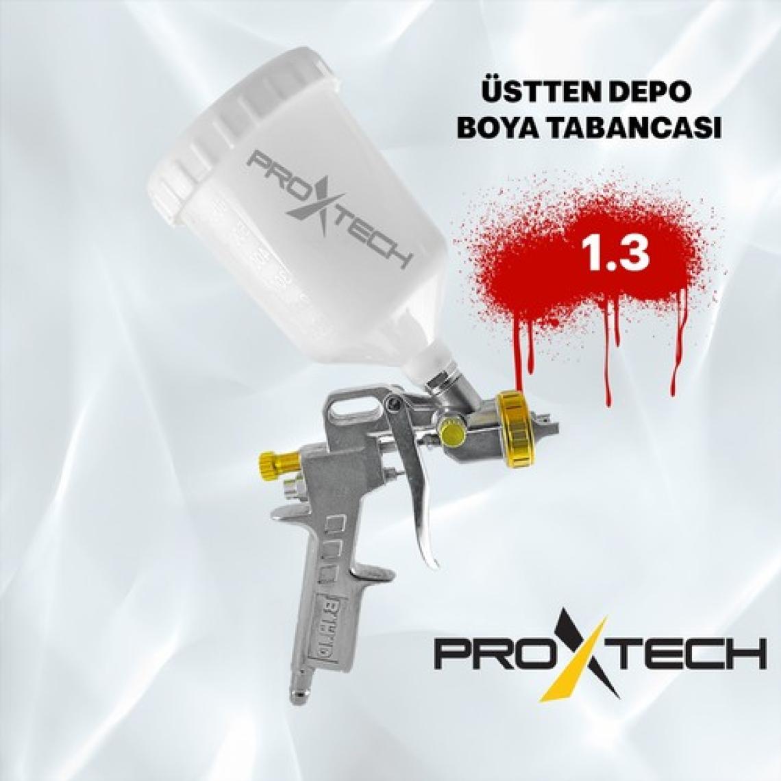 Proxtech  Üstten Depolu Profesyonel 1.3 mm 600 Cc Boya Sprey Tabancası