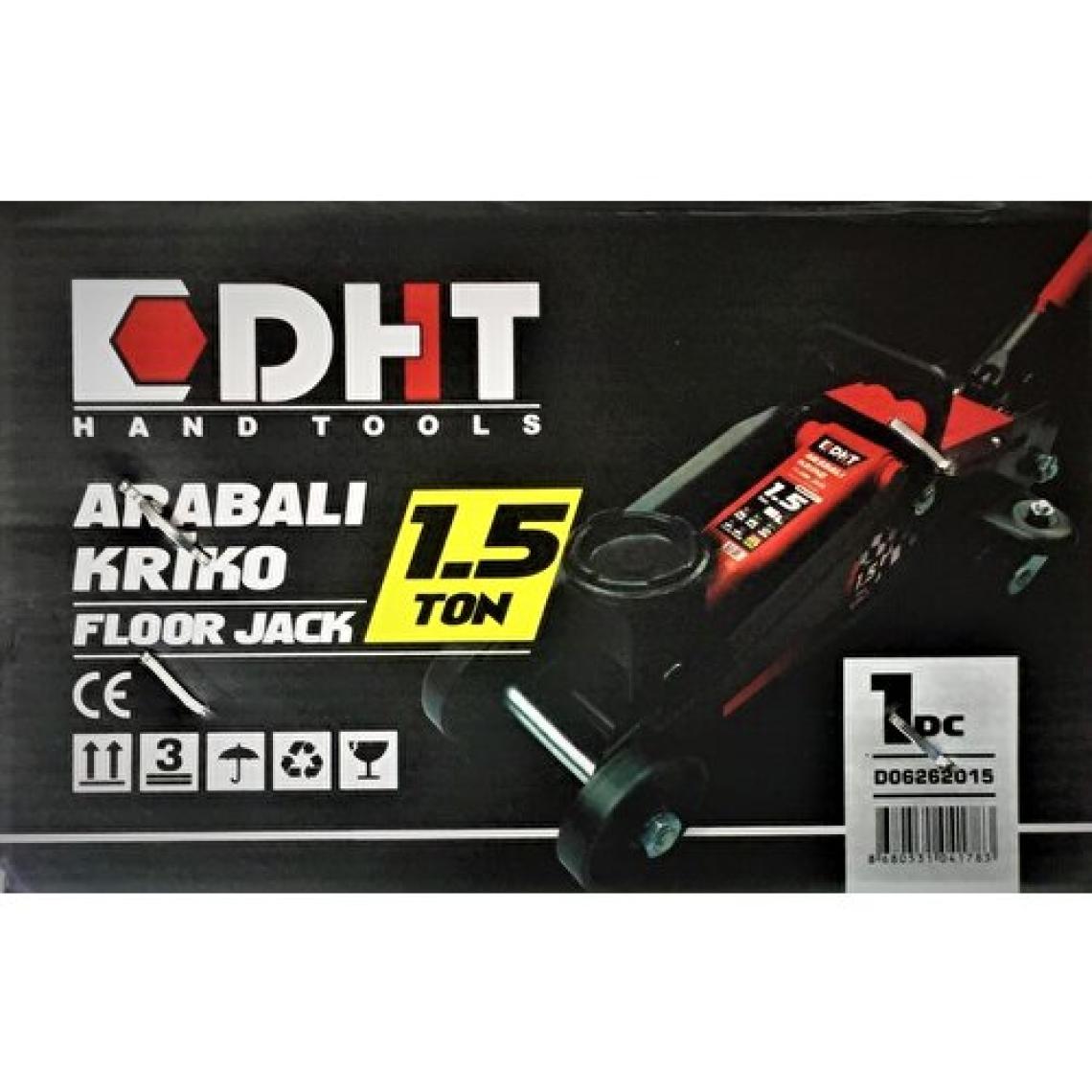 Dht Arabalı Kriko 1,5 Ton (Karton Kutulu) Tekerlekli Araç Krikosu