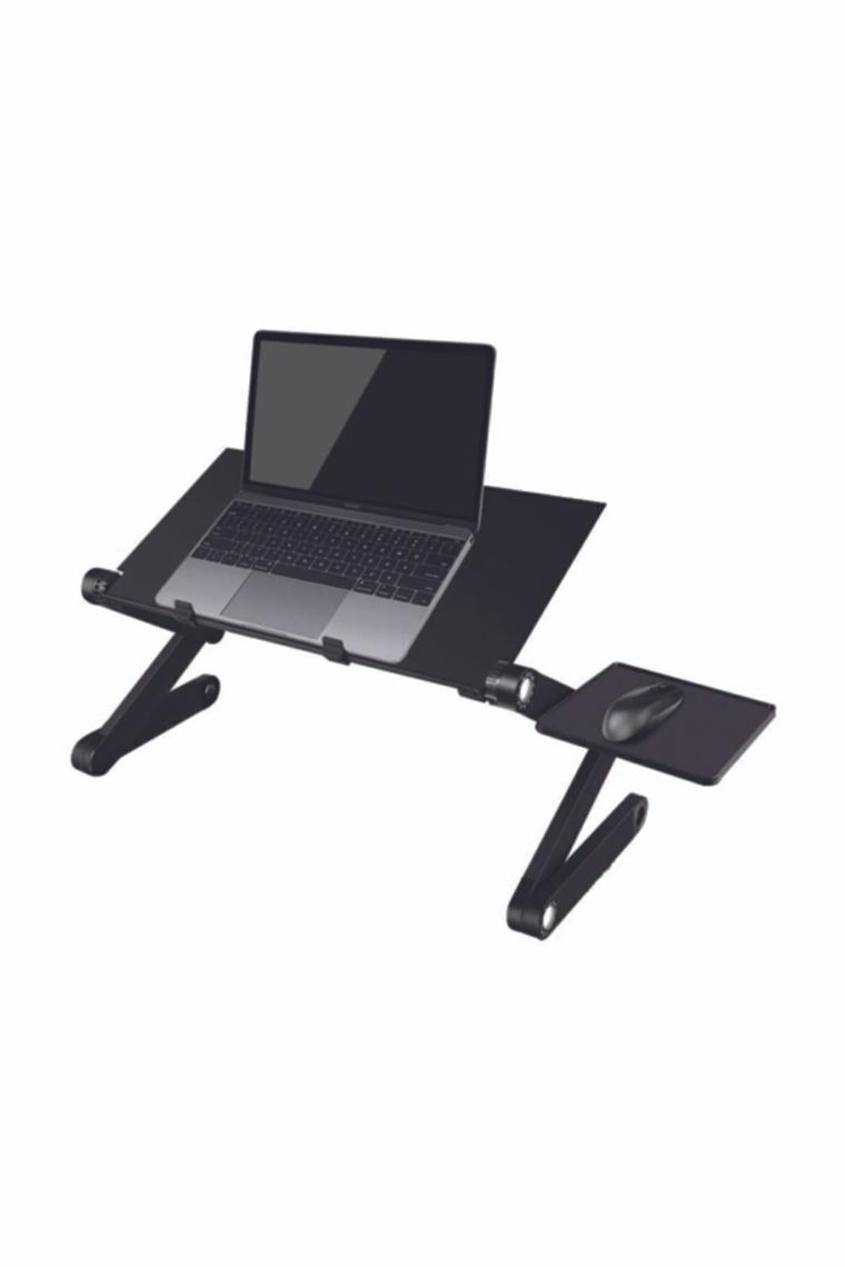 Katlanabilir Soğutuculu Notebook Laptop Sehpası Kademeli Standı Siyah
