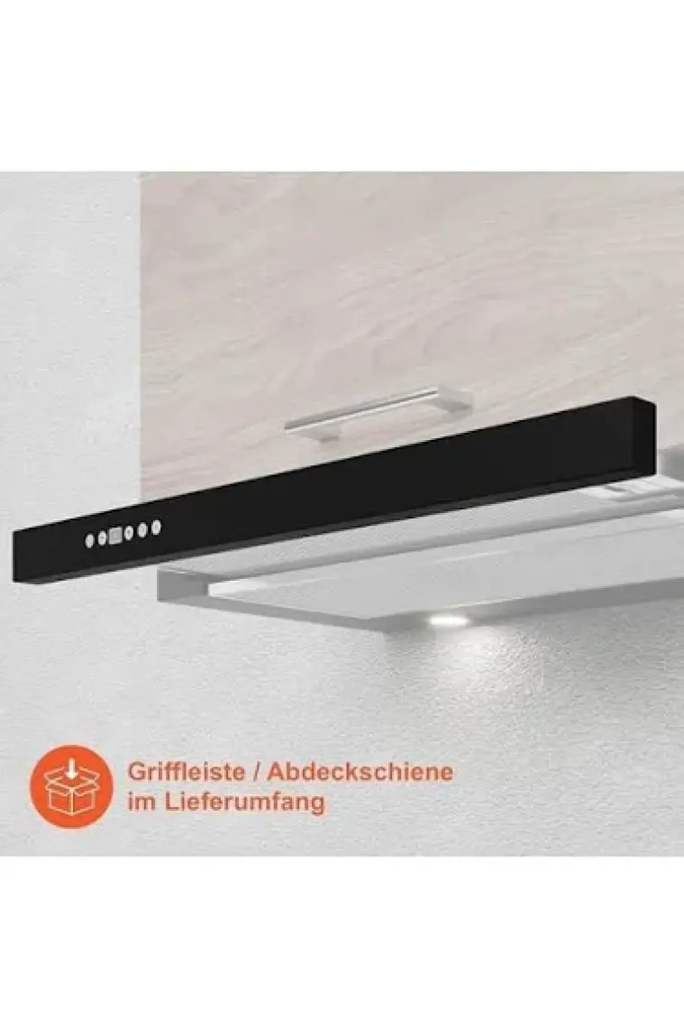 Kügerr A100 60 cm Siyah Sürgülü Sessiz Aspiratör