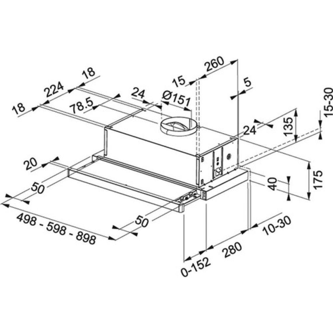 Franke FCT 6032 GR XS V 2 Sürgülü Aspiratör
