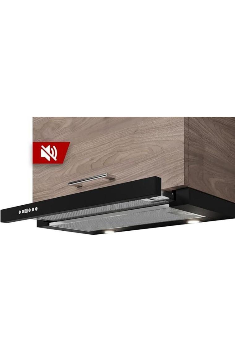 Kügerr A100 60 cm Siyah Sürgülü Sessiz Aspiratör