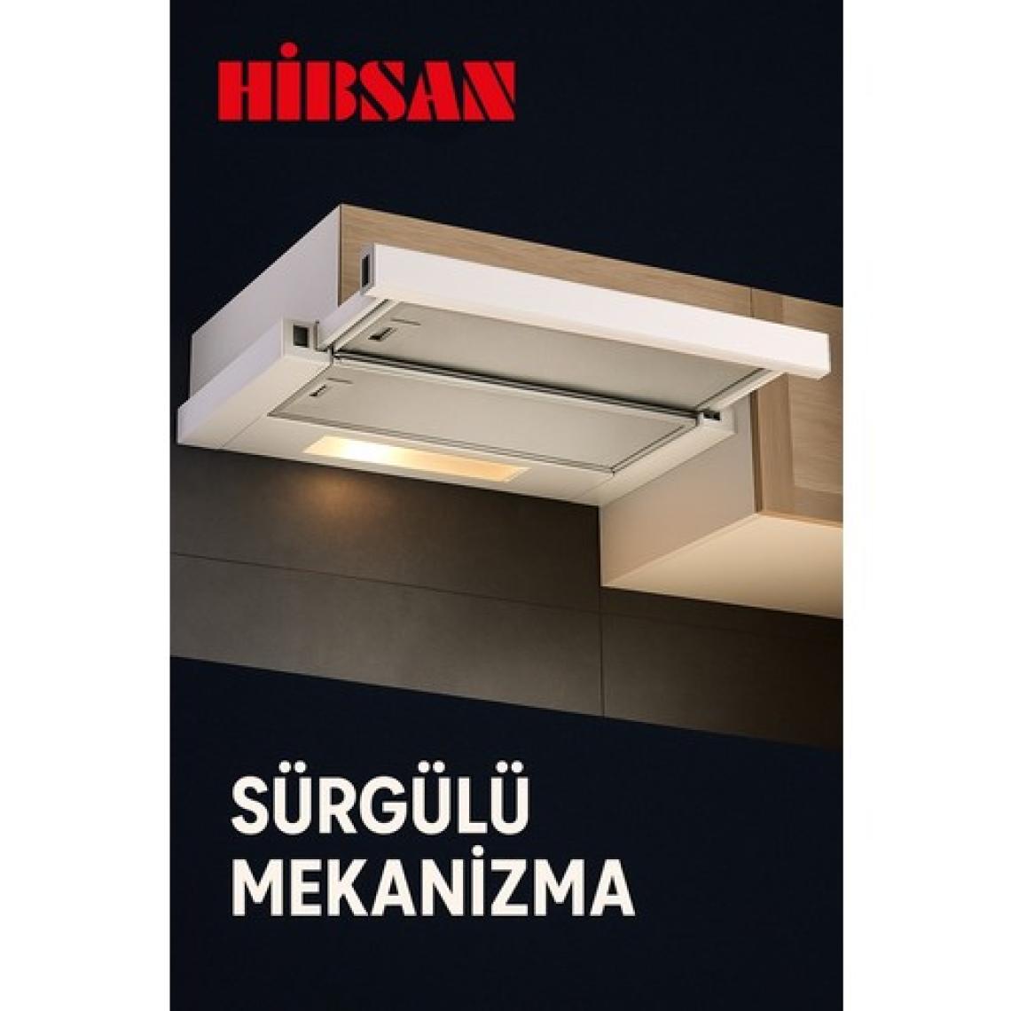 Hibsan 8062 W 60 Beyaz Aspiratör