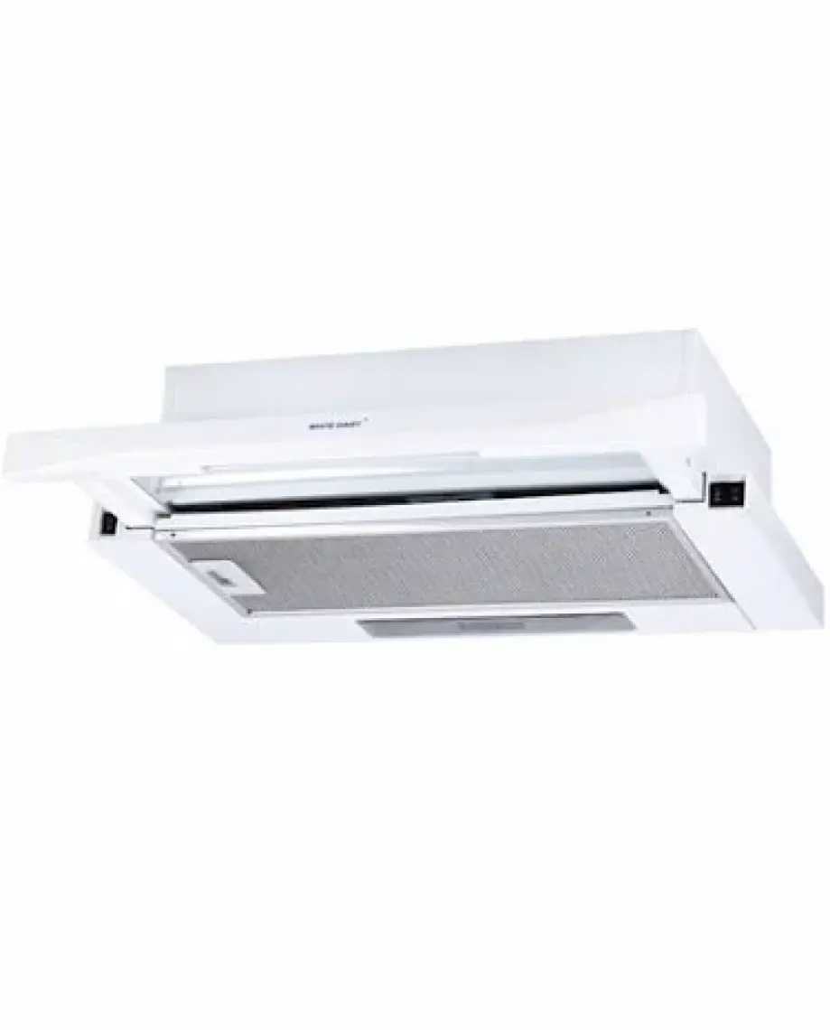 White Daisy F2 Çift Motor Camlı Beyaz Aspiratör