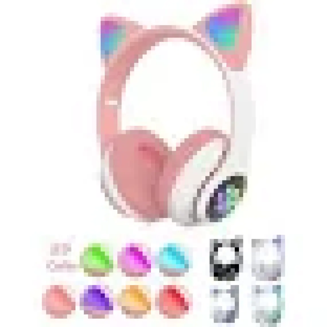 Ally 23M Kedi Kulak Kulaküstü Bluetooth 5.0 Kablosuz Kulaklık LED Işıklı